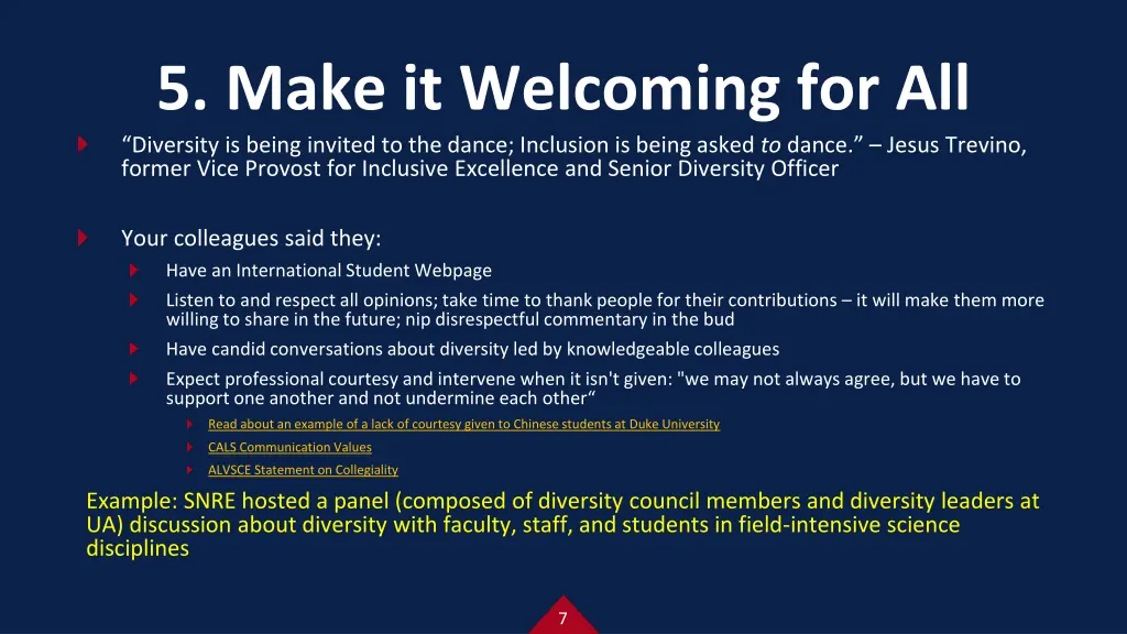 5 make it welcoming for all diversity is being