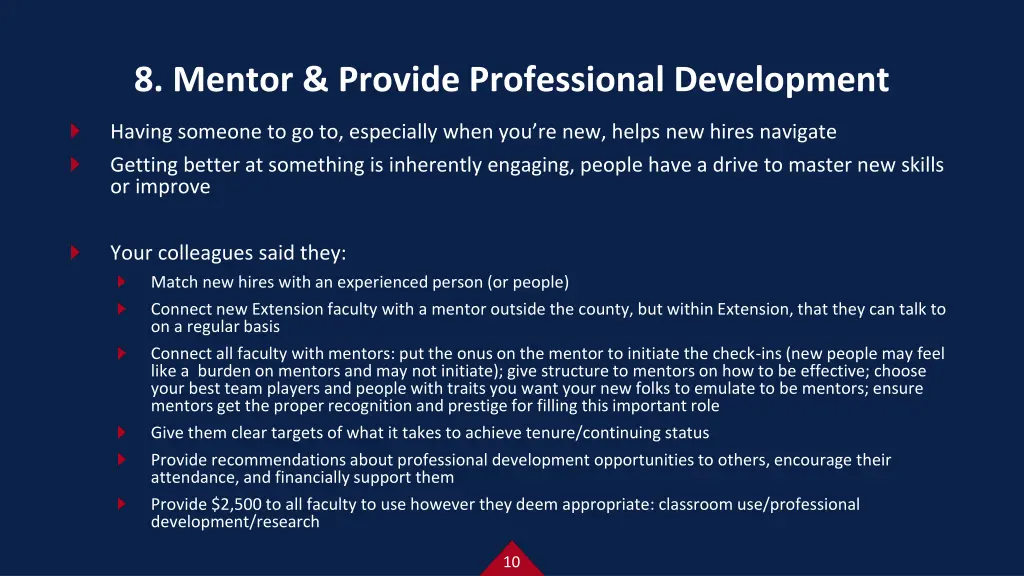 8 mentor provide professional development