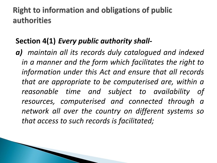 section 4 1 every public authority shall