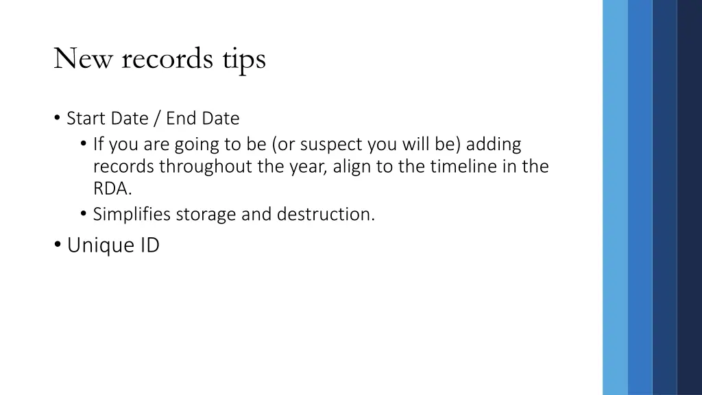 new records tips