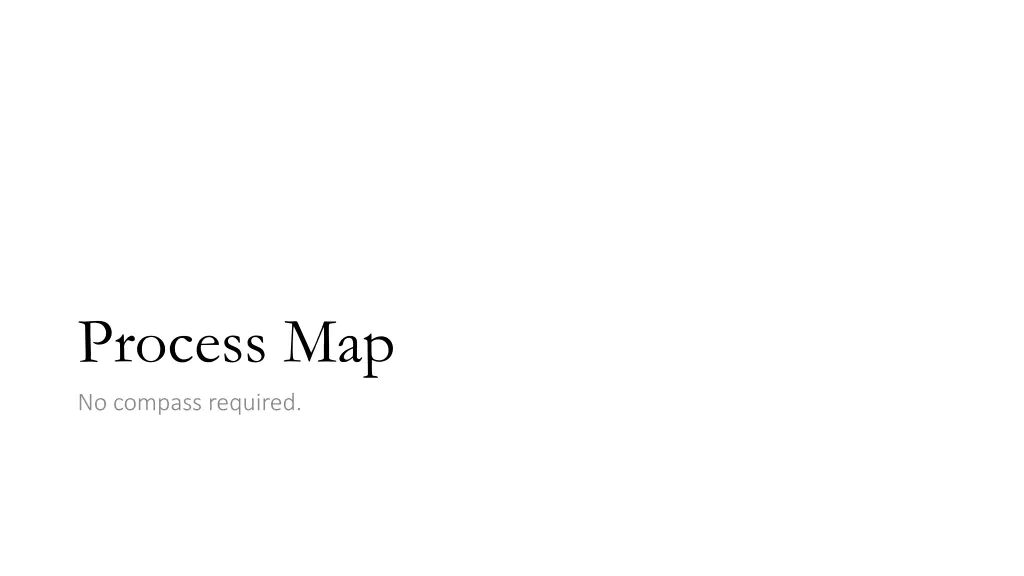 process map no compass required