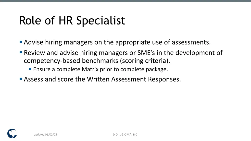 role of hr specialist