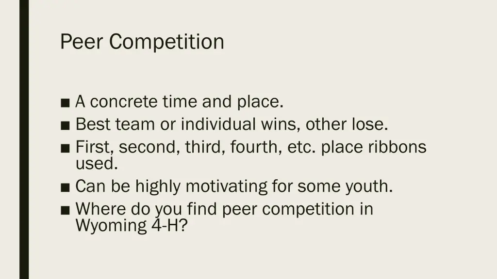 peer competition