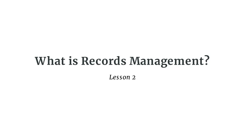 what is records management