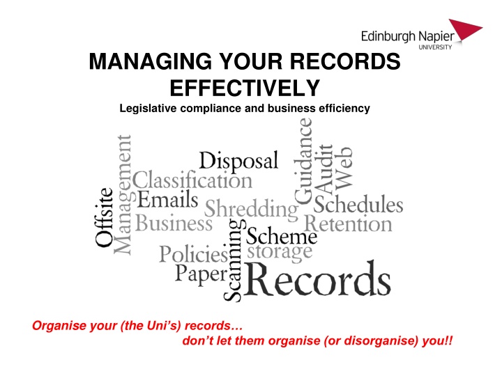 managing your records effectively legislative