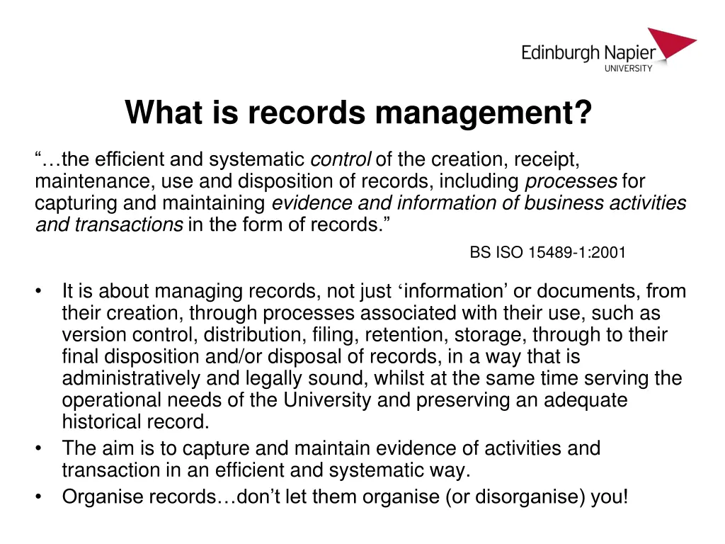 what is records management