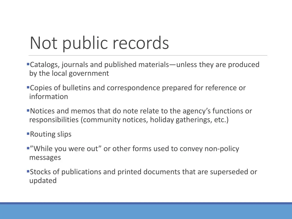 not public records