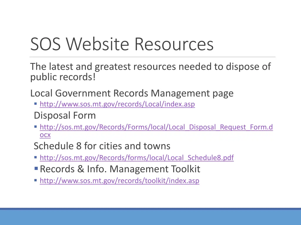 sos website resources