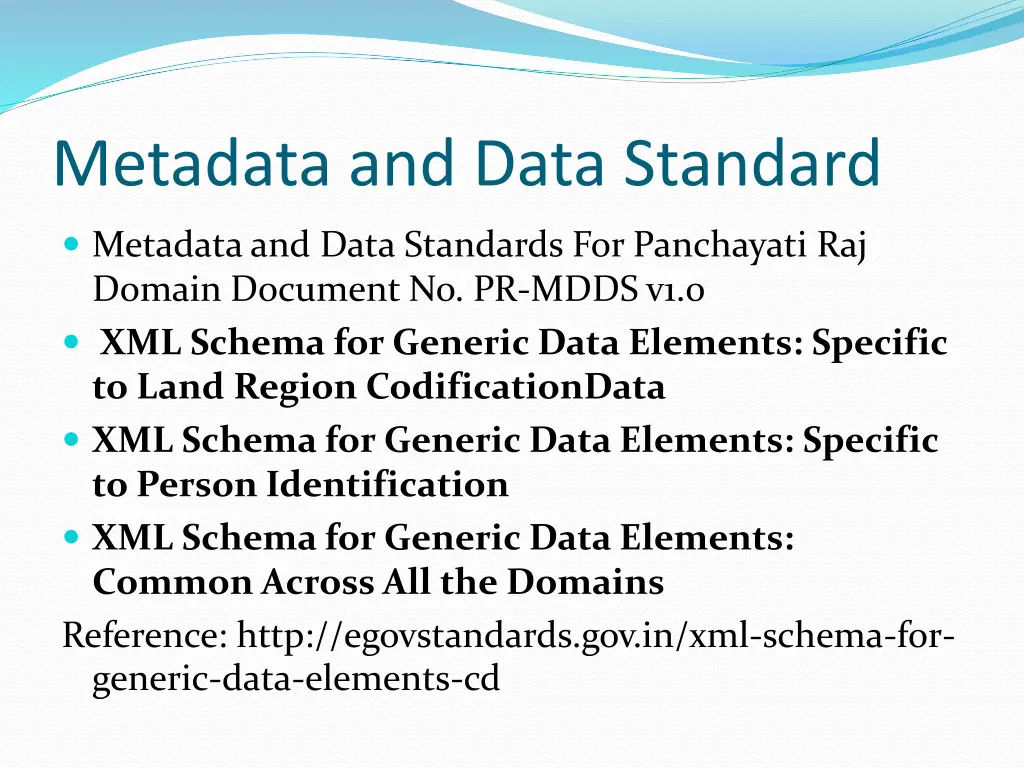 metadata and data standard