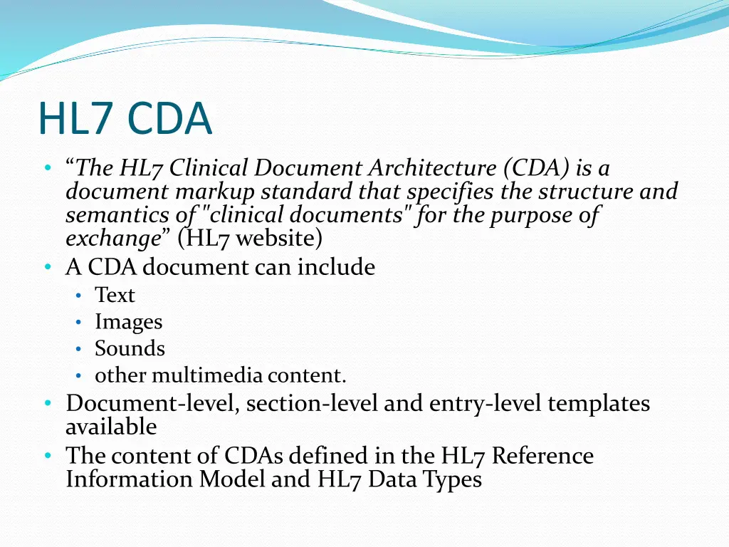 hl7 cda the hl7 clinical document architecture