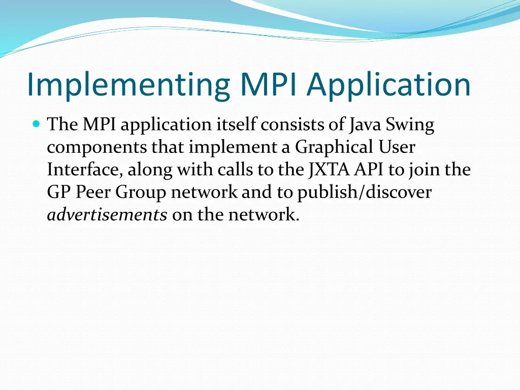 implementing mpi application