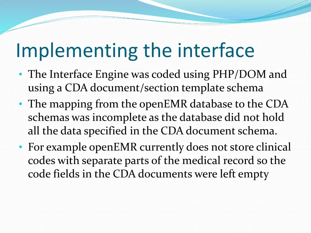 implementing the interface