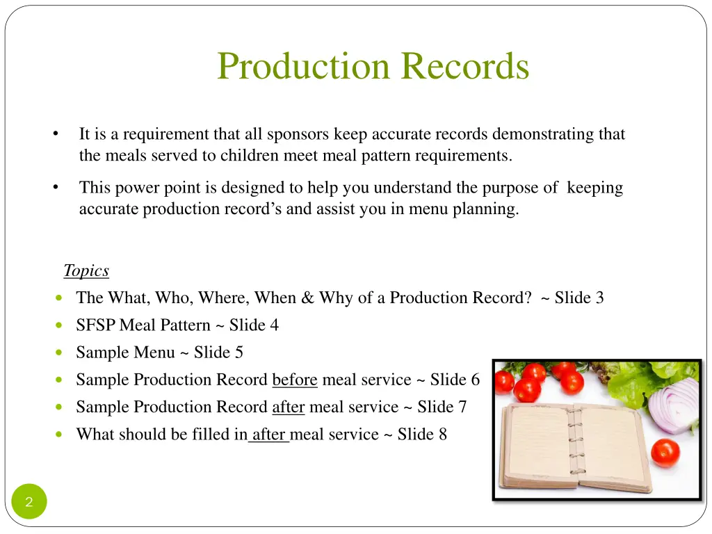 production records