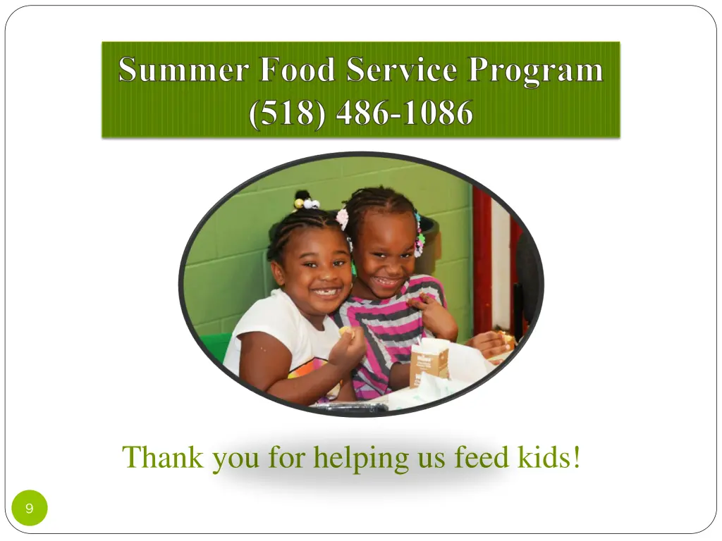 summer food service program 518 486 1086