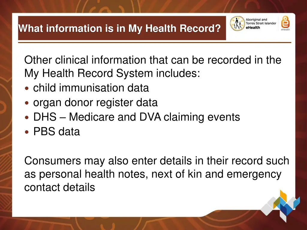 what information is in my health record 1