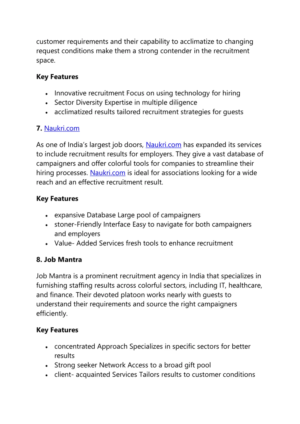 customer requirements and their capability