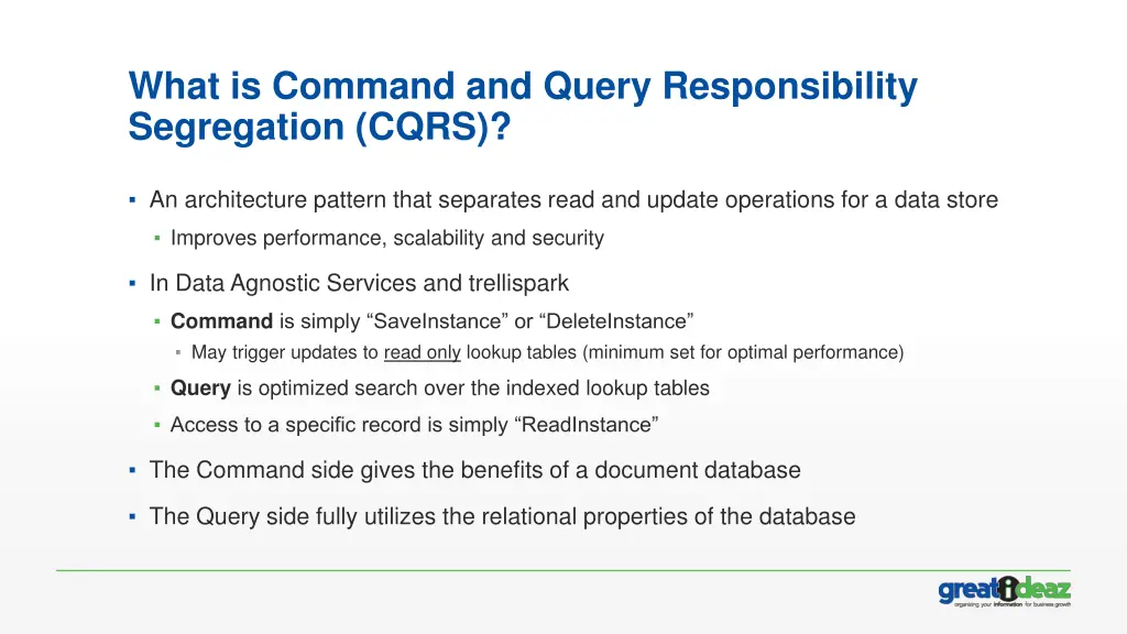 what is command and query responsibility