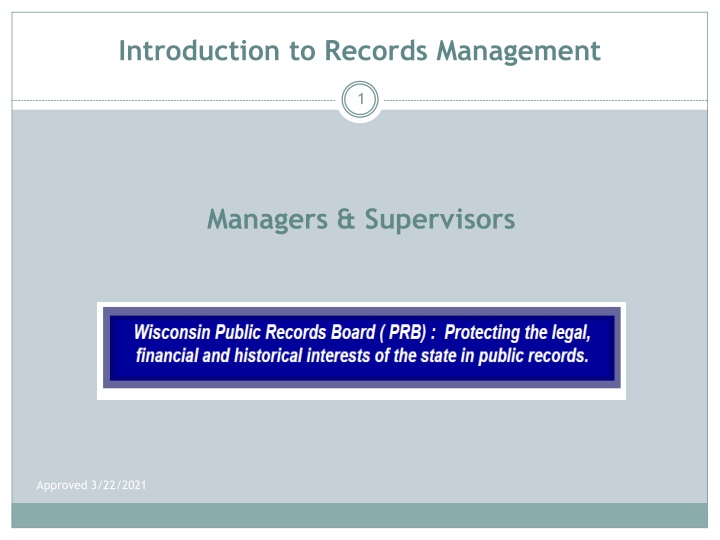 introduction to records management