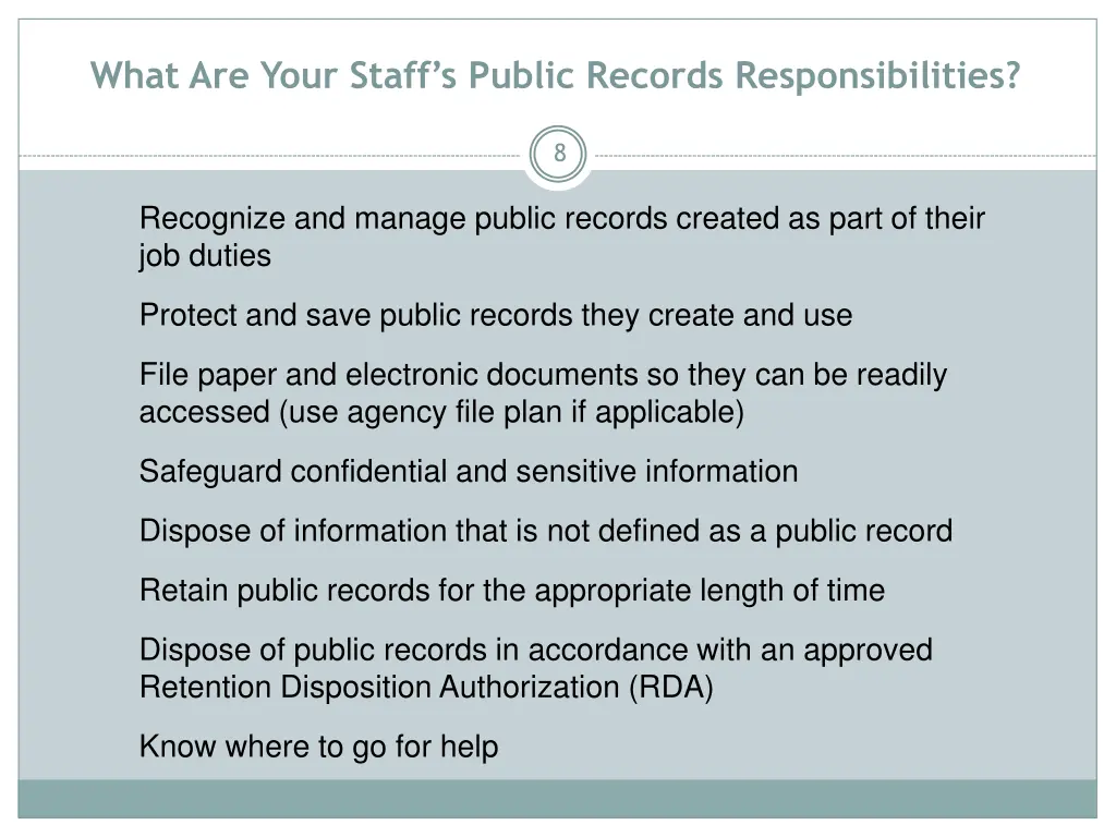 what are your staff s public records