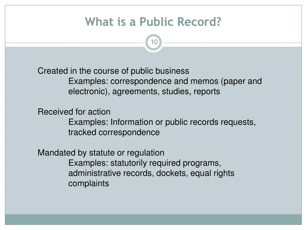 what is a public record 1