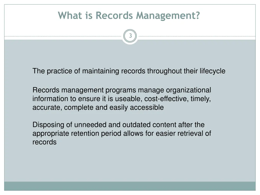 what is records management