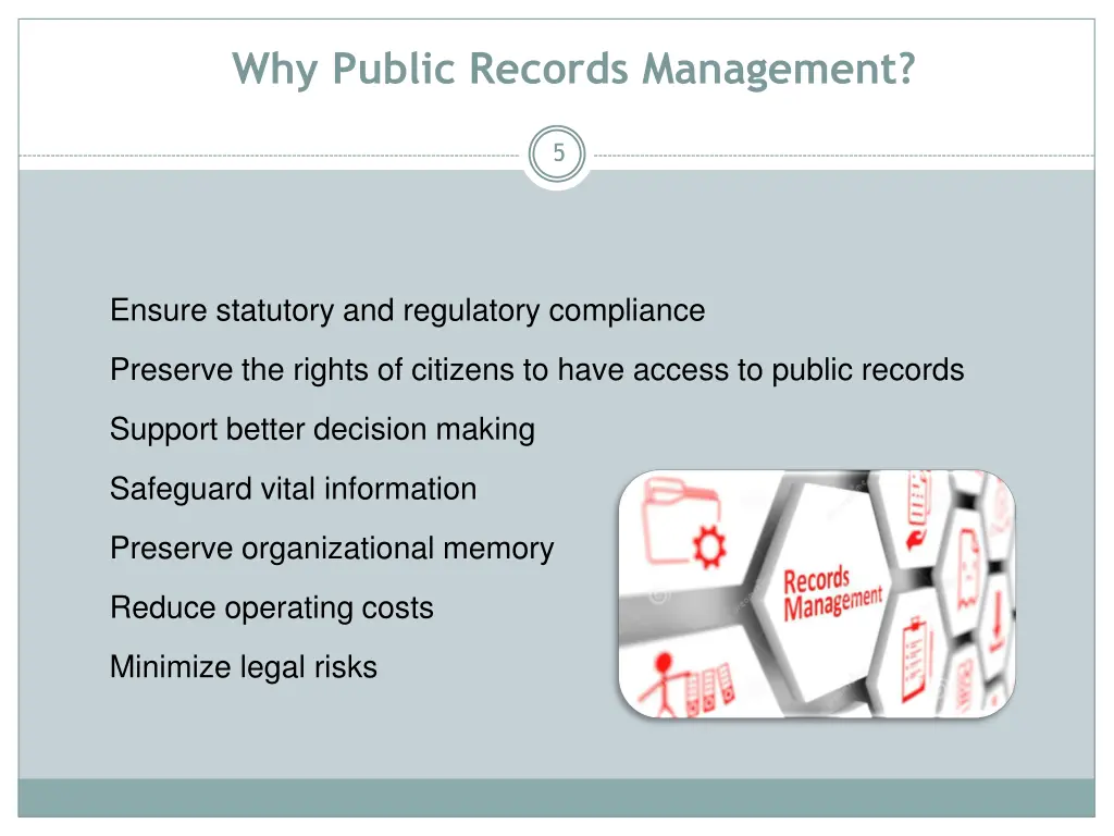 why public records management