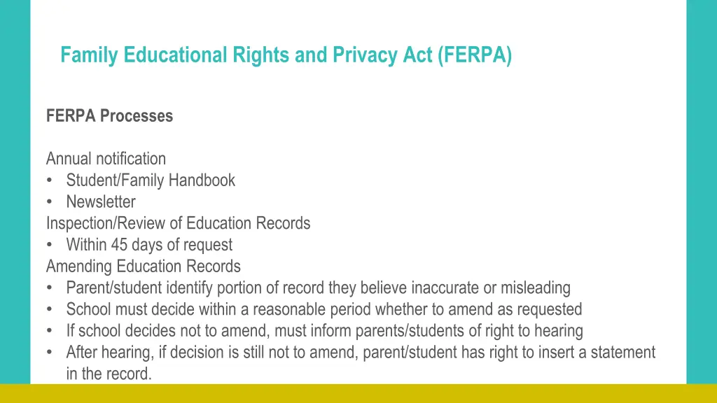 family educational rights and privacy act ferpa 7