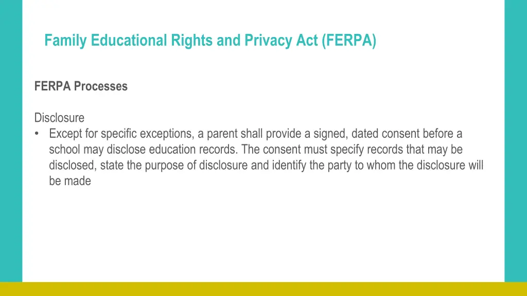 family educational rights and privacy act ferpa 8