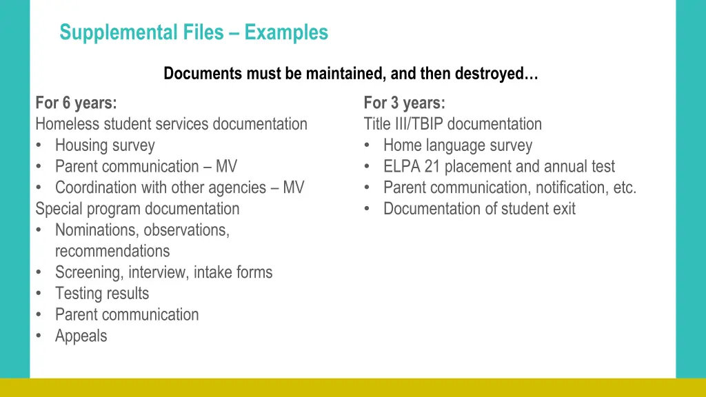 supplemental files examples