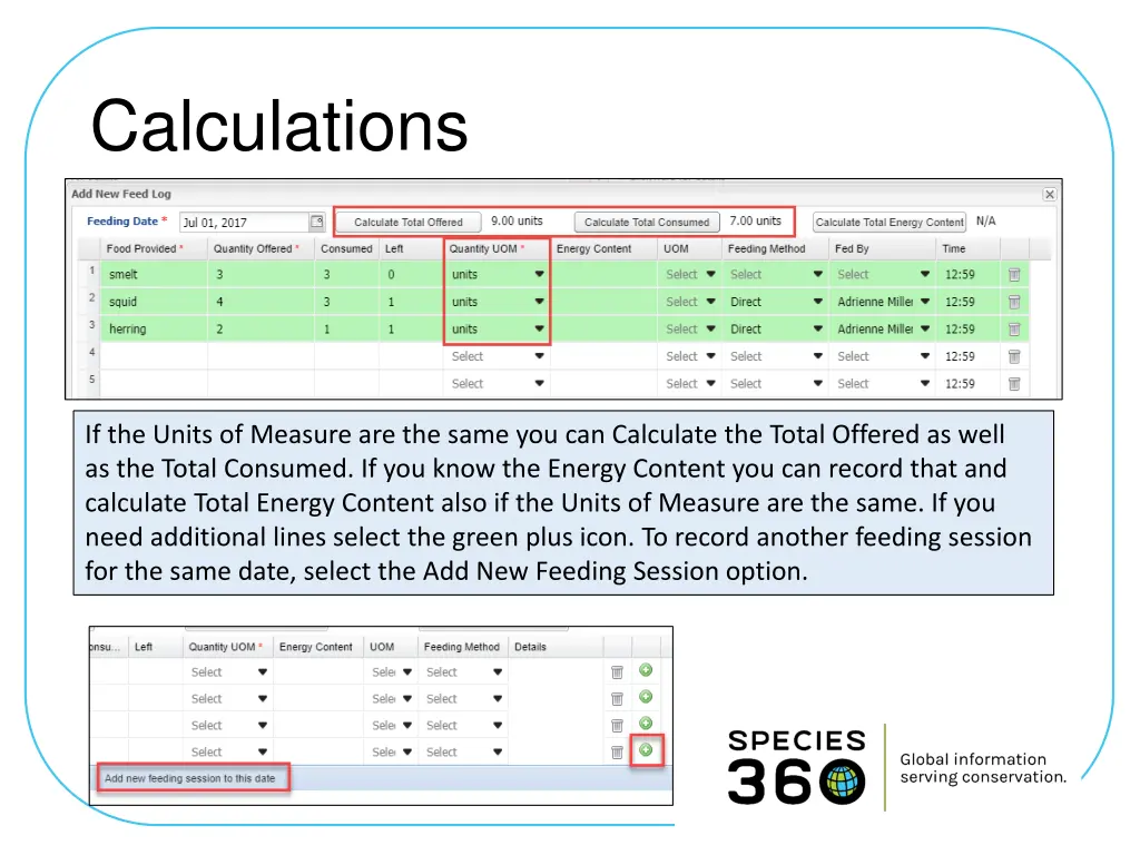 calculations