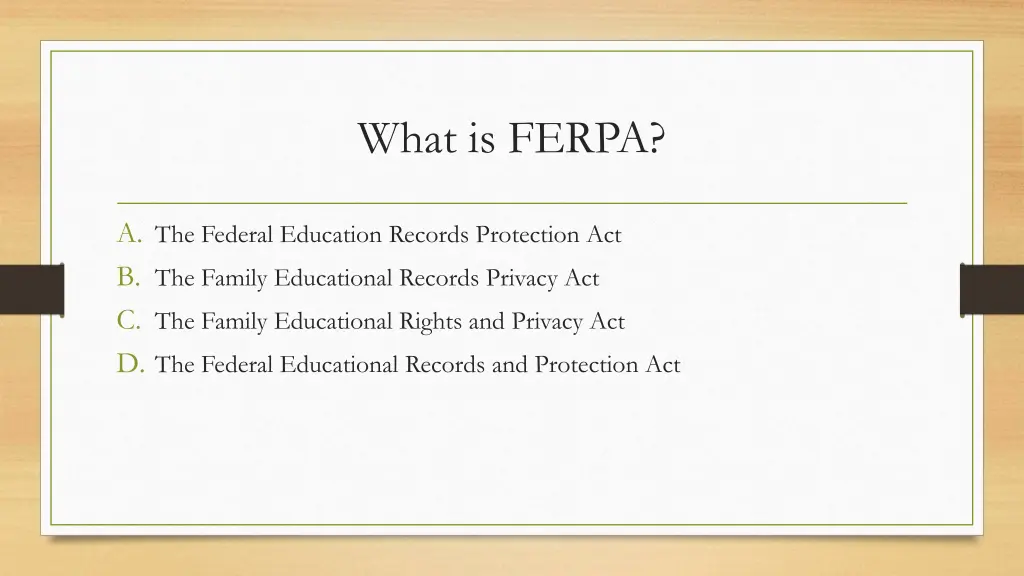 what is ferpa