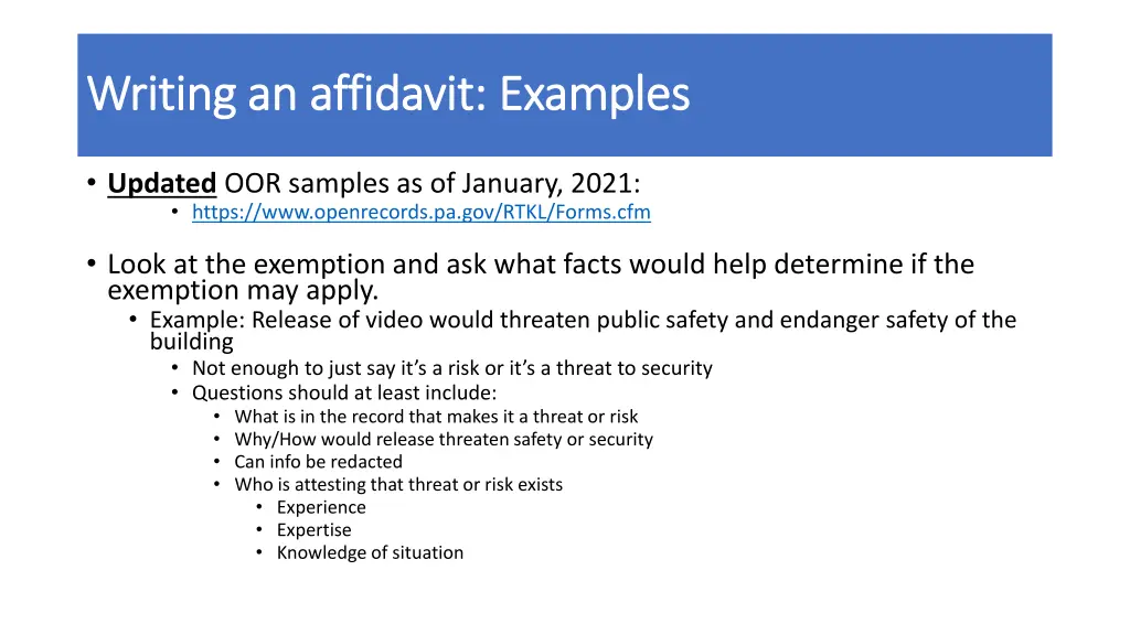 writing an affidavit examples writing 2