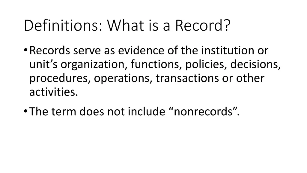 definitions what is a record 1