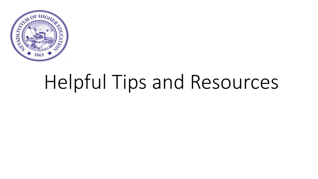 helpful tips and resources