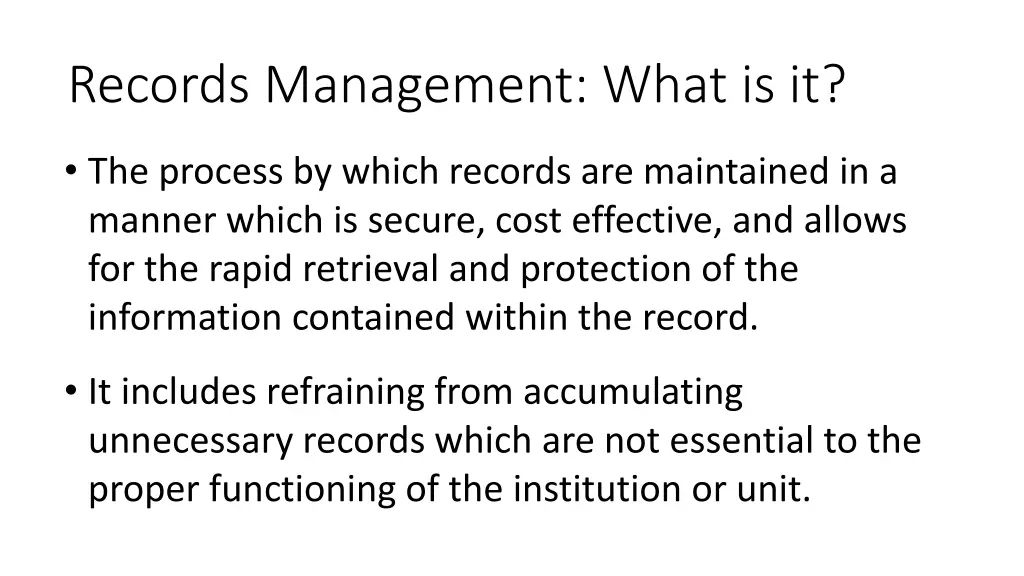 records management what is it