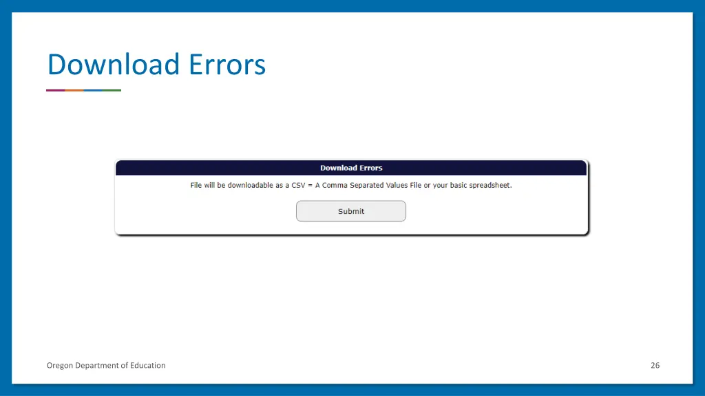 download errors