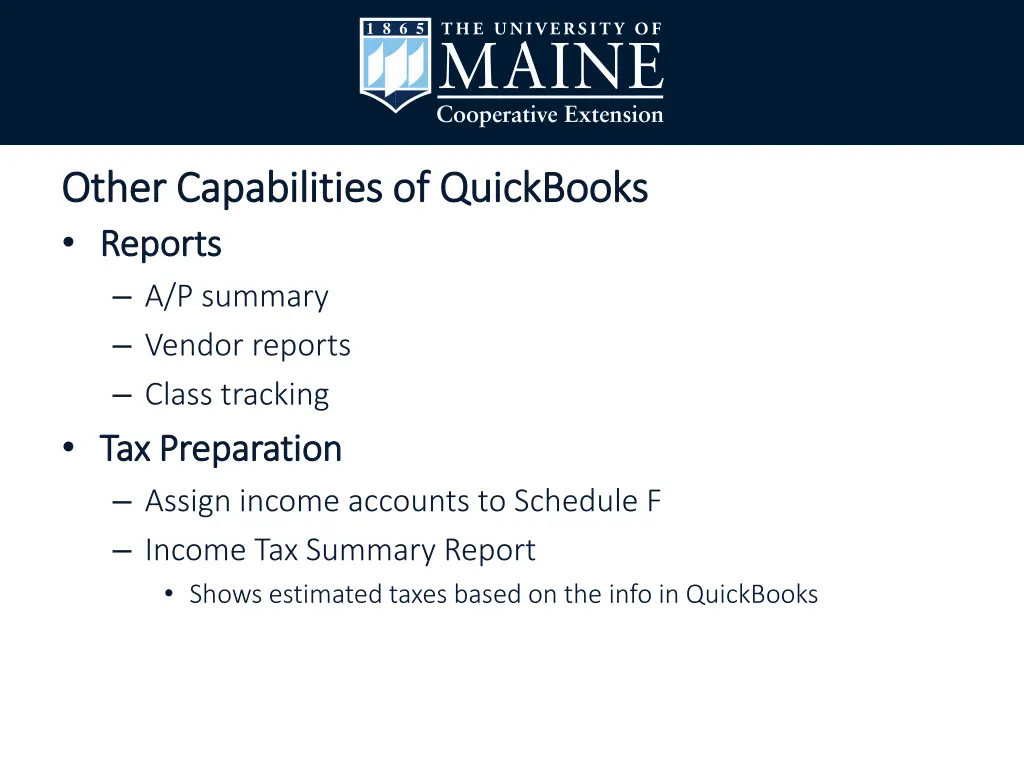 other capabilities of quickbooks other