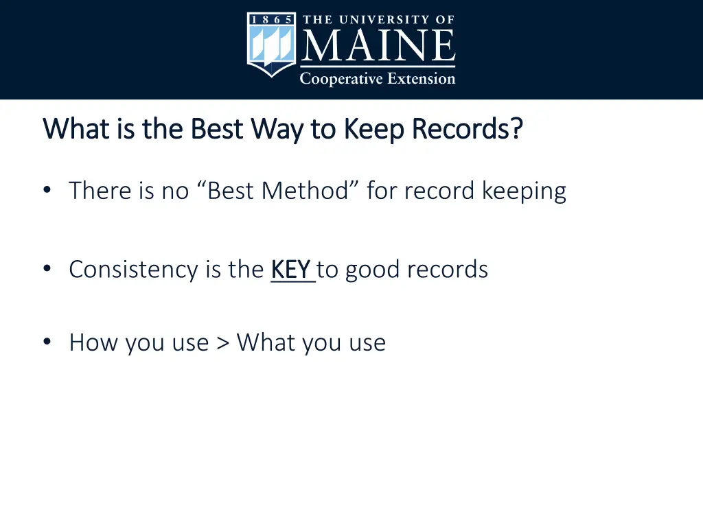 what is the best way to keep records what