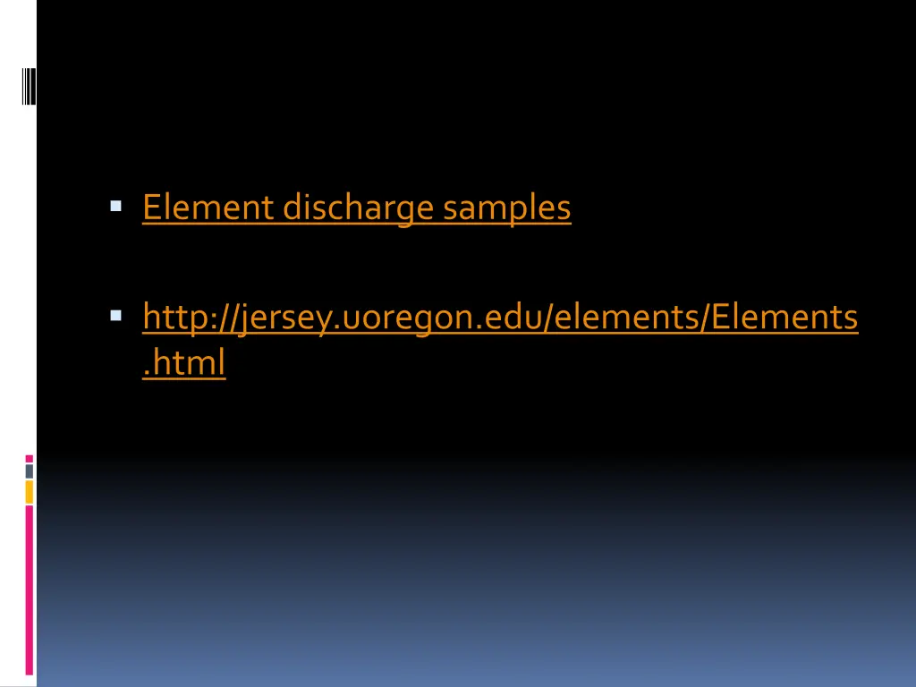 element discharge samples