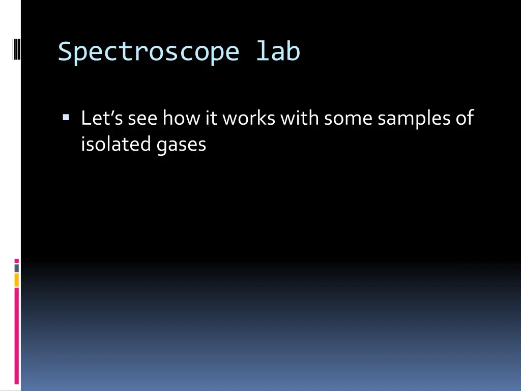 spectroscope lab