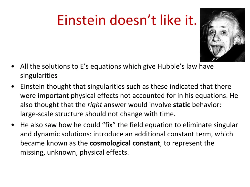 einstein doesn t like it