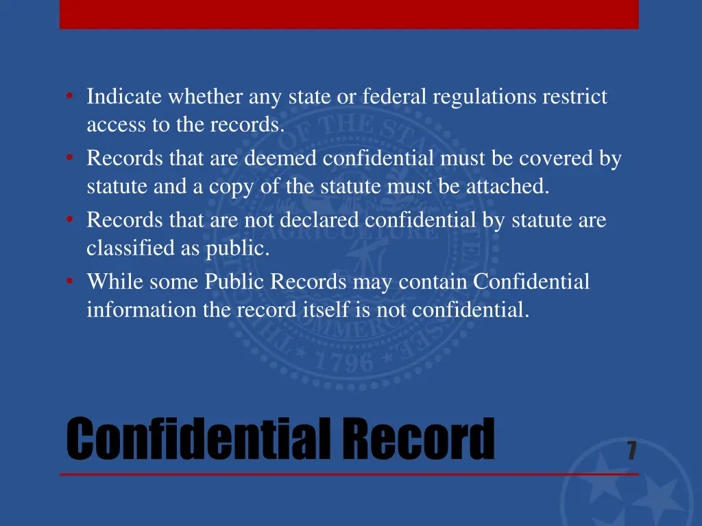 indicate whether any state or federal regulations