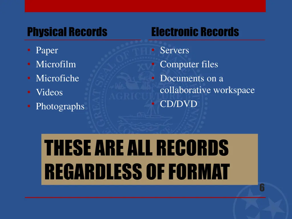 physical records