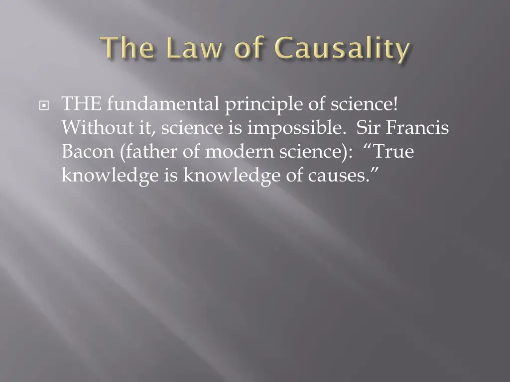 the fundamental principle of science without