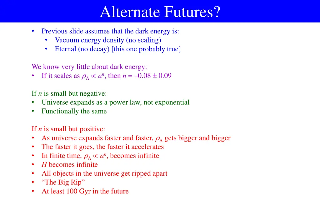 alternate futures