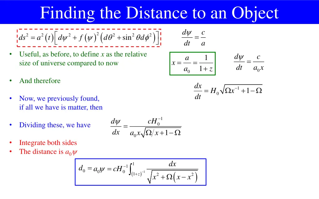 finding the distance to an object