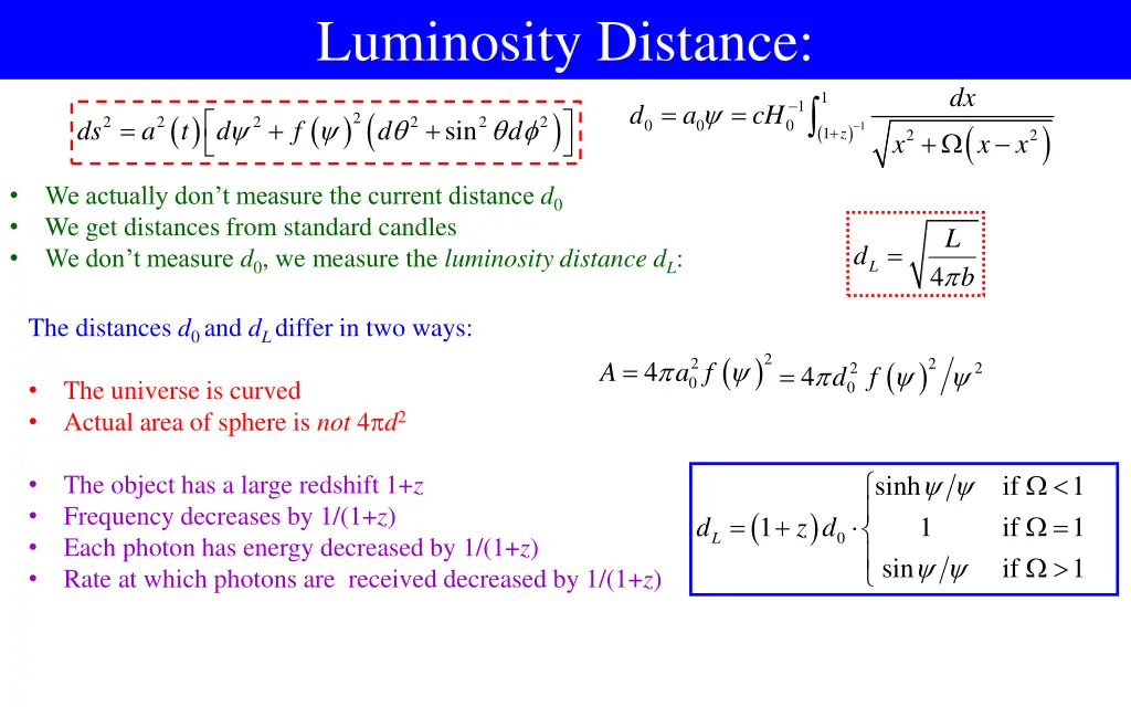 luminosity distance