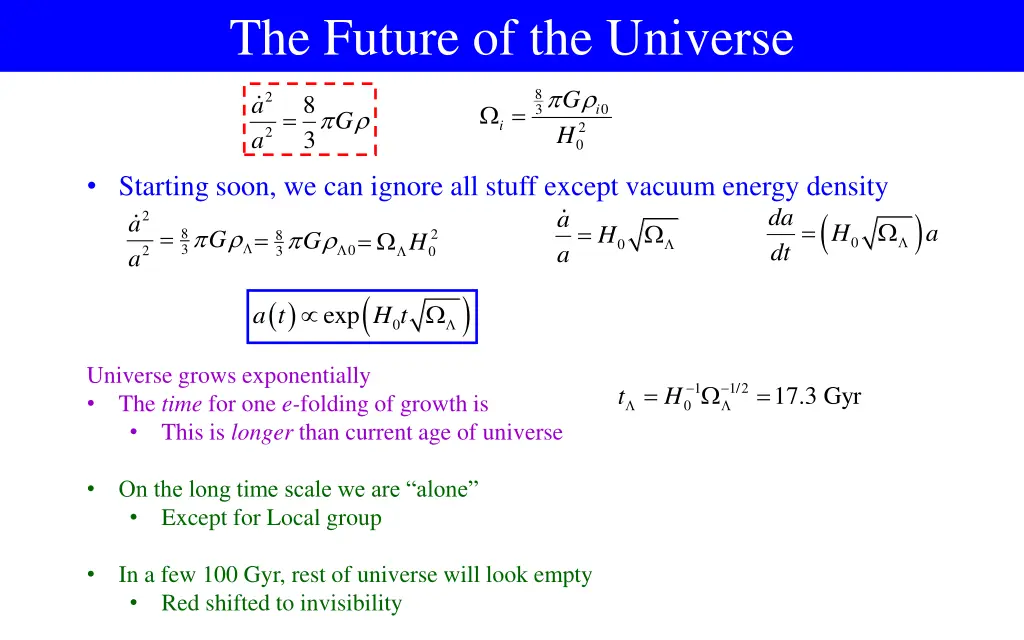 the future of the universe