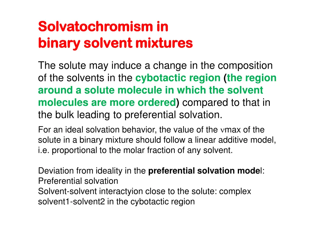 solvatochromism solvatochromism in binary binary