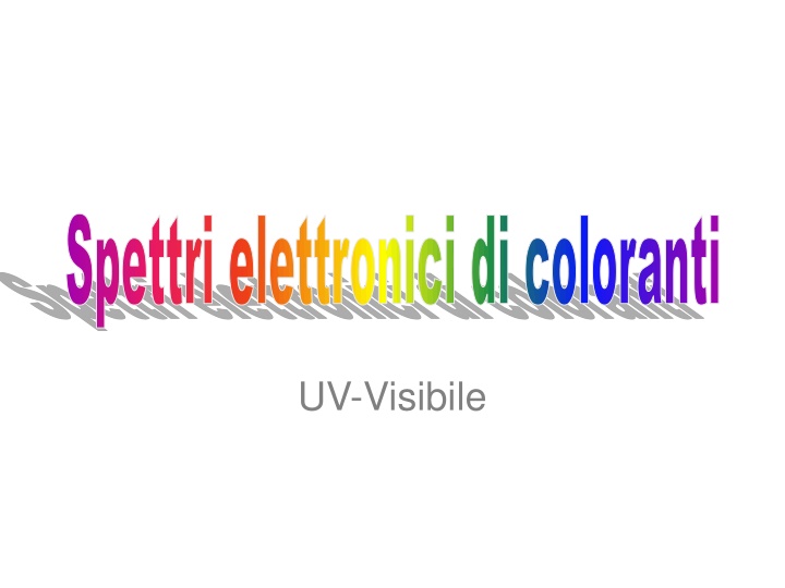 spettri elettronici di coloranti